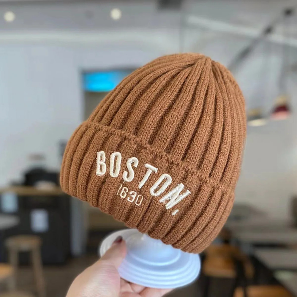 Knit Beanie Warm Cap For Infant Newborn Winter Baby Hat Fashion Letter Pattern Cold Weather Accesso 8