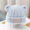 Cozy Winter Baby Hat with Bear Ears, Heart Cutouts, Soft Plush Lining for Kids