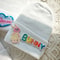 Months Cute Cartoon Label Hat for Baby, Toddler Knitted Beanie Hat, Crochet Warm White Bonnet, Baby Clothing Accessory