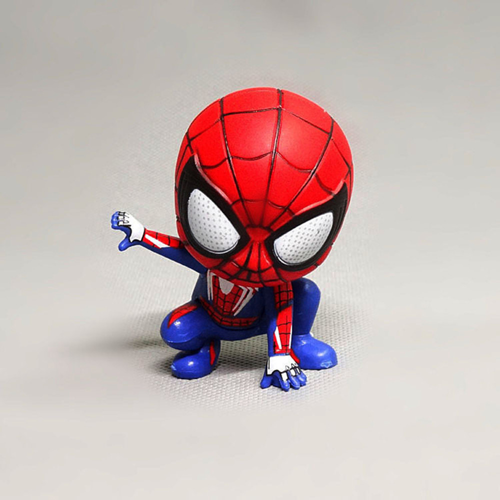 Spider Man Action Figure Model Toy Marvel Avengers Cute Anime Ornaments 0