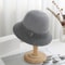Autumn Winter Solid Color Knitted Bucket Hat Women Faux Mink Cashmere Blend Artistic Versatile Sun 4