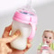 Baby NanoSilicone Bottle With Handle Soft Milk Pulling Breastmilklike Design 0