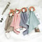 Cartoon Shape Beech Wood Animals Teether Baby Saliva Towel Baby Bibs Cotton New Baby Product Muslin 4