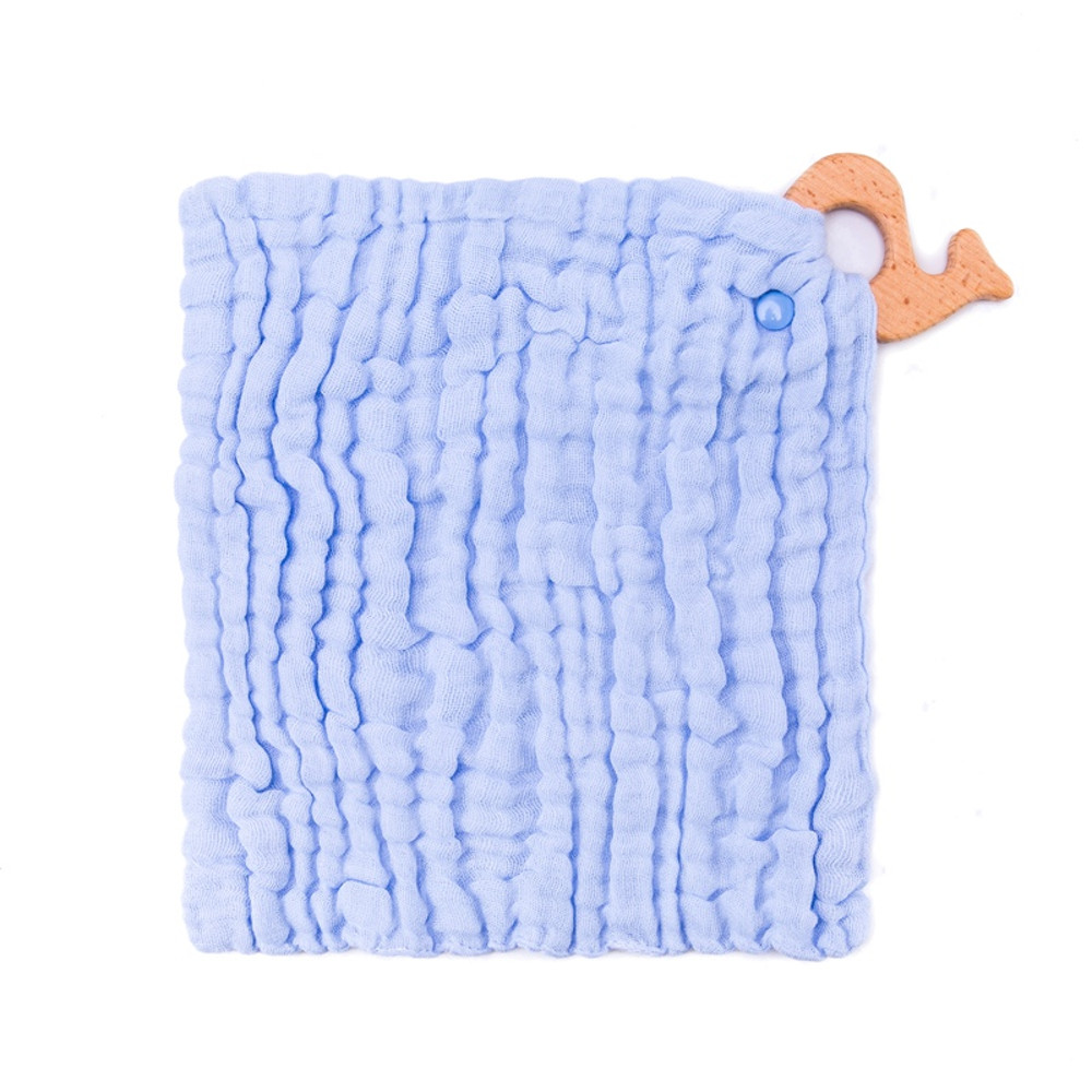 Cartoon Shape Beech Wood Animals Teether Baby Saliva Towel Baby Bibs Cotton New Baby Product Muslin 13