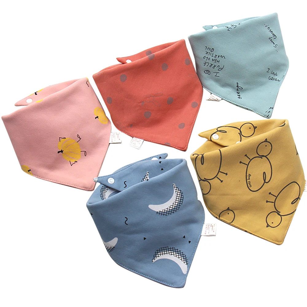 Kids Cartoon Triangle Cotton Bib Baby Bandana Bibs Scarf Burp Cloths Saliva For Newborn Infant Todd 6