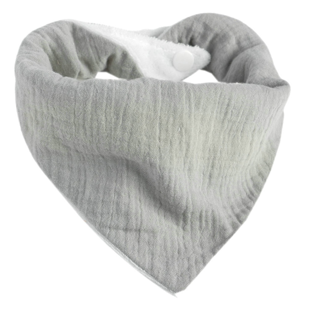 Newborn Solid Color Triangle Scarf Feeding Baby Infant Cotton And Terry Absorbent Saliva Towel Band 5