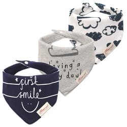 childrens bib set, three piece baby saliva towel, bibs, dribble ons, soft boys and girls triangular towel, burp cloth