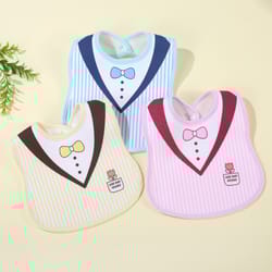 snap button saliva towel apron for infant, baby drool bibs cotton gauze soft, burp cloths kids accessories