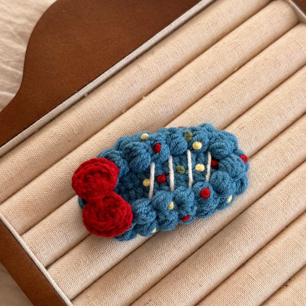 Cute Hairpin Cartoon Fruit Handmade Wool Crocheted Sweet Style Autumn And Winter BB Clip Bangs Clip 9