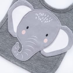 animal bib, baby elephant saliva towel, childrens accessories, baby food towel soft absorbent feeding cloth