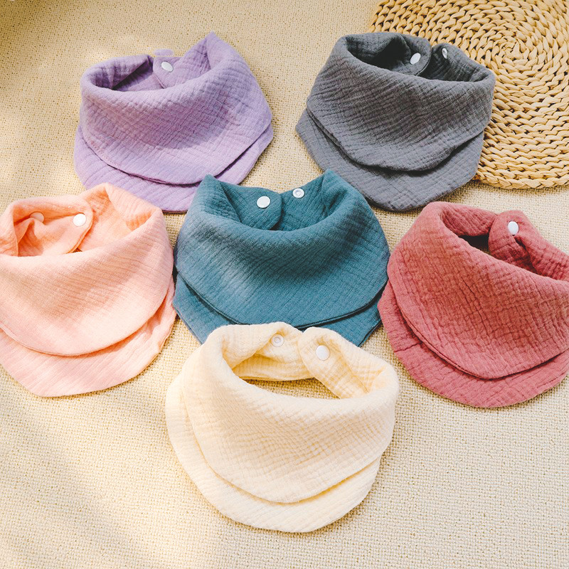 Infant Soft Burp Cloths Newborn Bibs Feeding Drool Bandana Baby Stuff Toddler Saliva Towel Solid Co 0