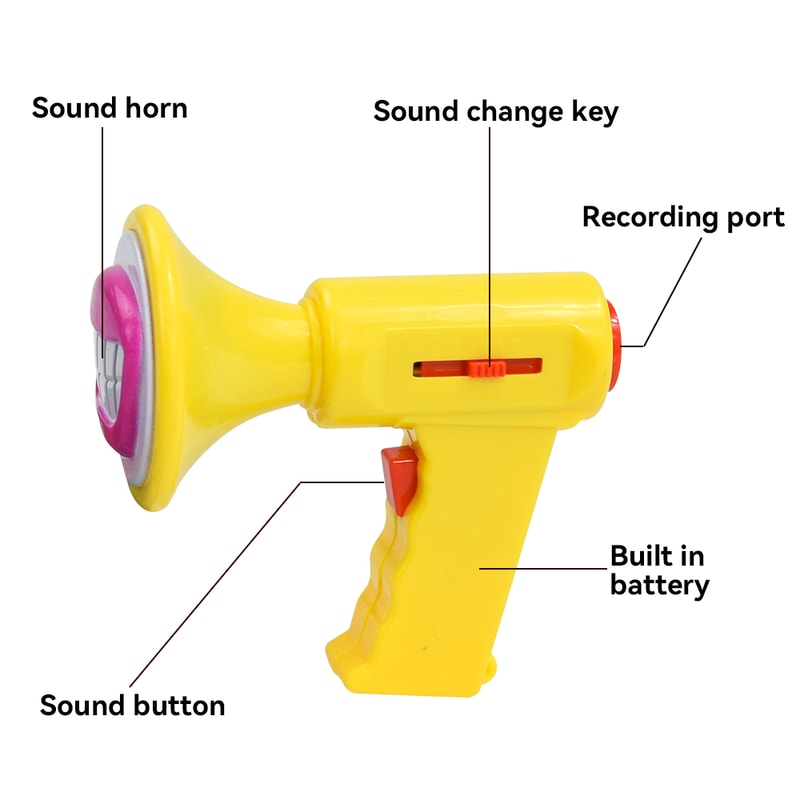 RolePlaying Voice Speaker Kids Voice Changer Toy Handheld Amplifier With Sound Effects Parody Toy F 4