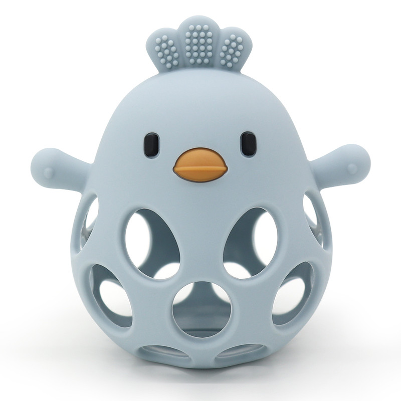 Hollow Out Baby Silicone Teether Toys Cartoon Chick Shape Baby Care Chewing Training 10