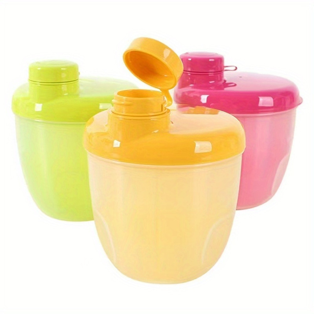 Milk Powder Container, Grid Baby Travel Food Formula Dispenser, Snack Storage Box for Outdoor Feeding