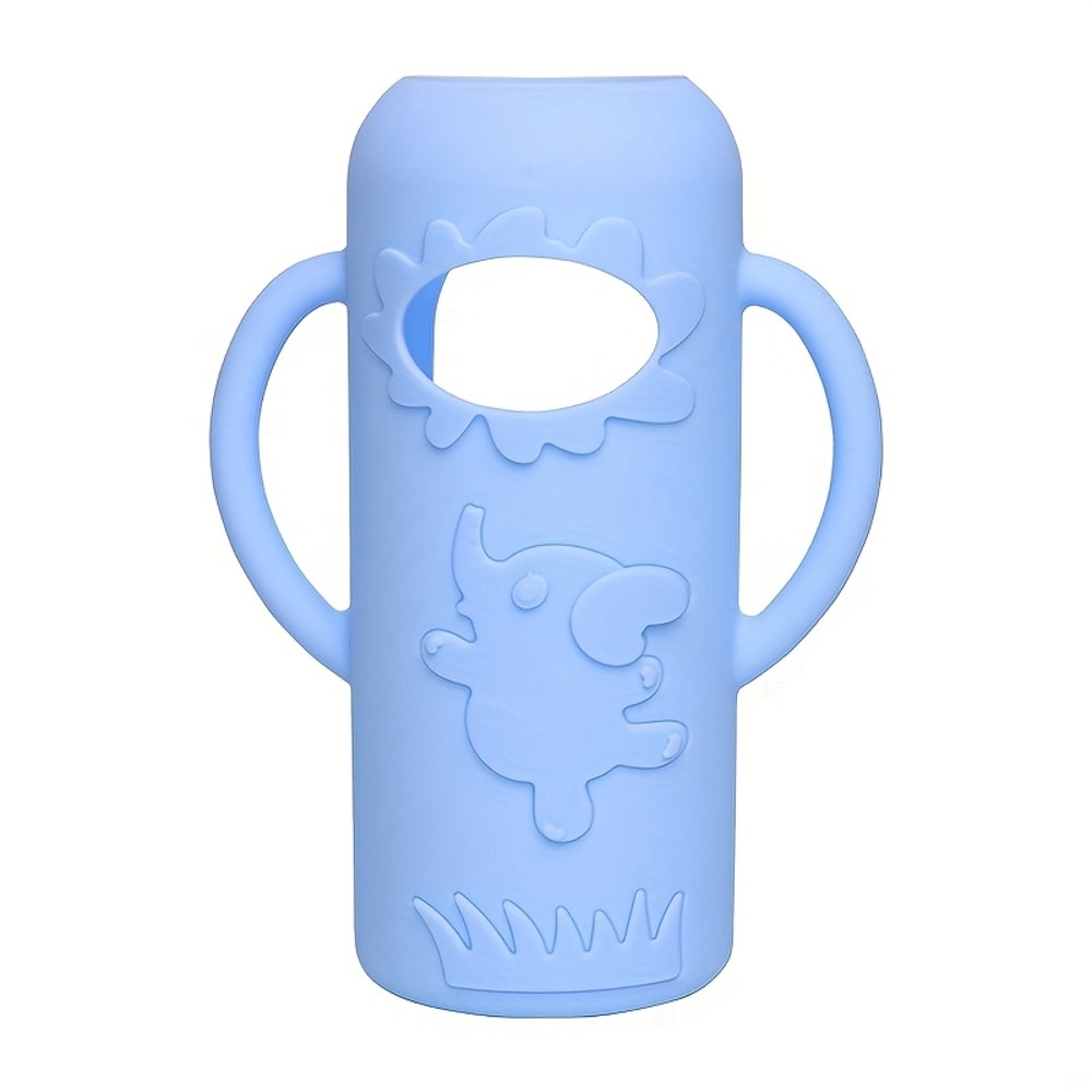 Durable New Elephant Narrowneck Bottle Silicone Handle Sleeve For Milk Bottle Juice Or Water Bottle 4