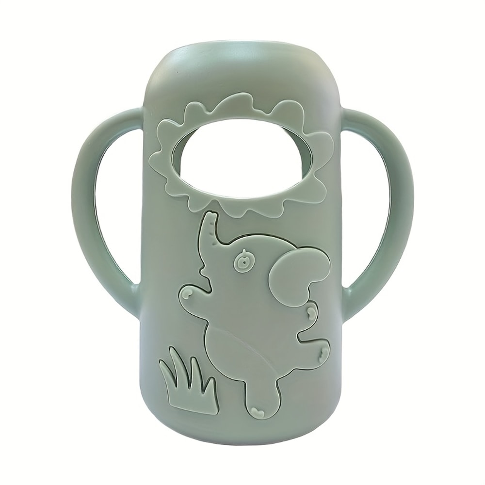 Durable New Elephant Narrowneck Bottle Silicone Handle Sleeve For Milk Bottle Juice Or Water Bottle 8