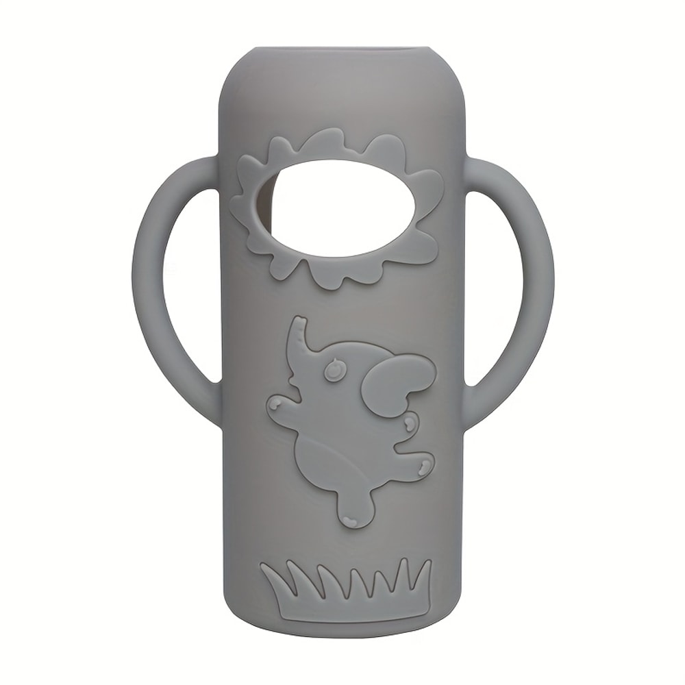 Durable New Elephant Narrowneck Bottle Silicone Handle Sleeve For Milk Bottle Juice Or Water Bottle 9
