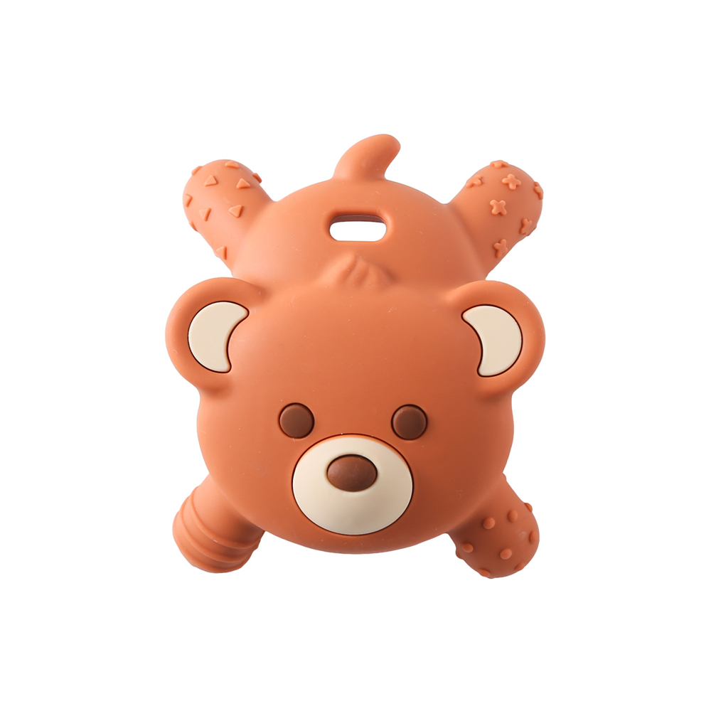 Baby Bear Silicone Teether Antieating Hand Tooth Care Silicone Baby Teeth Grinding Rod Baby Soothin 5