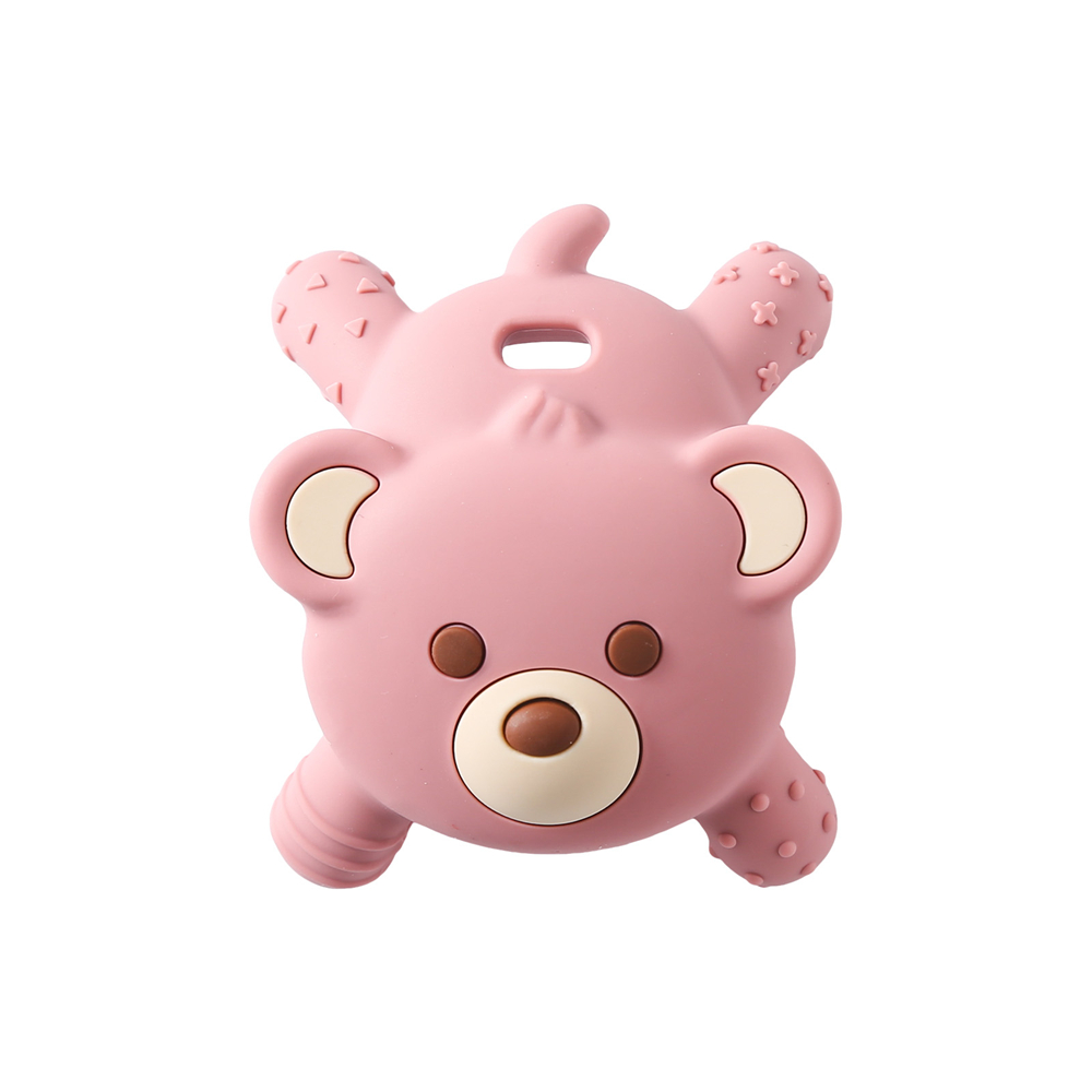 Baby Bear Silicone Teether Antieating Hand Tooth Care Silicone Baby Teeth Grinding Rod Baby Soothin 7
