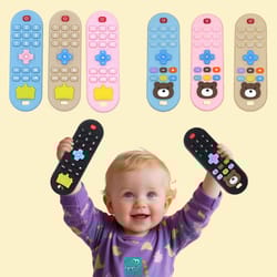 baby silicone teething remote control, anti-eating period soothing toy