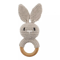 Wooden Teether Toy Baby Crochet Rattle BPA Free Wood Rodent Rabbit Rattle Baby Mobile Play Gym 12