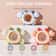 Silicone Baby Teether BPAFree Crab Wooden Ring Teething Toys 1