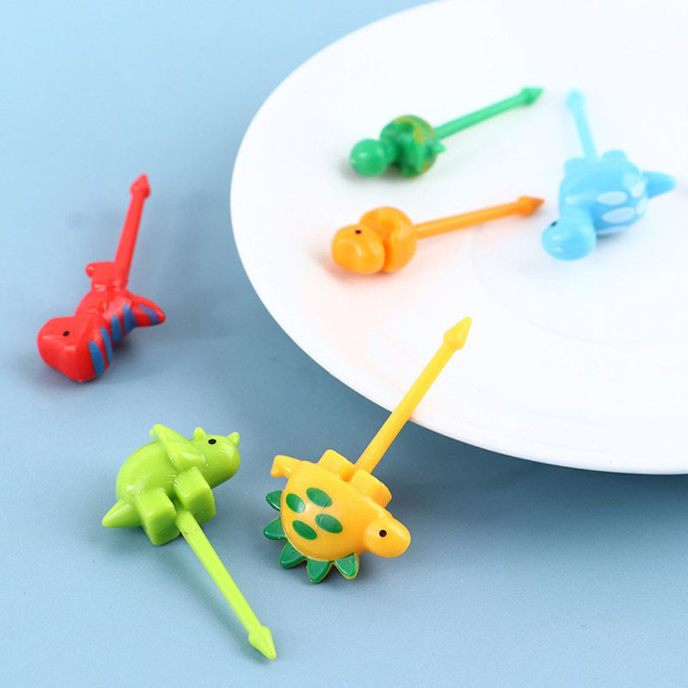 Mini Cartoon Animal Fork Food Grade Plastic Toothpicks Kids Bento Party Decoration 3