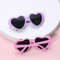 Candy Color Frame Doll Glasses, Cute Heart Sunglasses, Dress Up Eyewear for Dolls