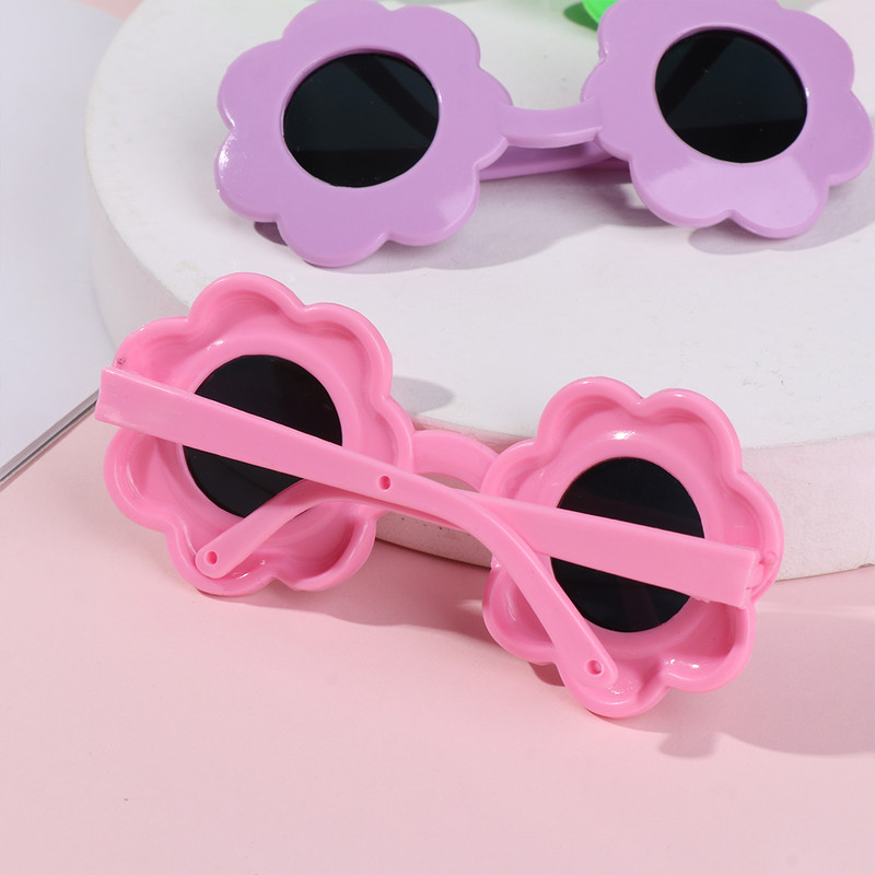 Candy Color Frame Doll Glasses, Cute Heart Sunglasses, Dress Up Eyewear for Dolls
