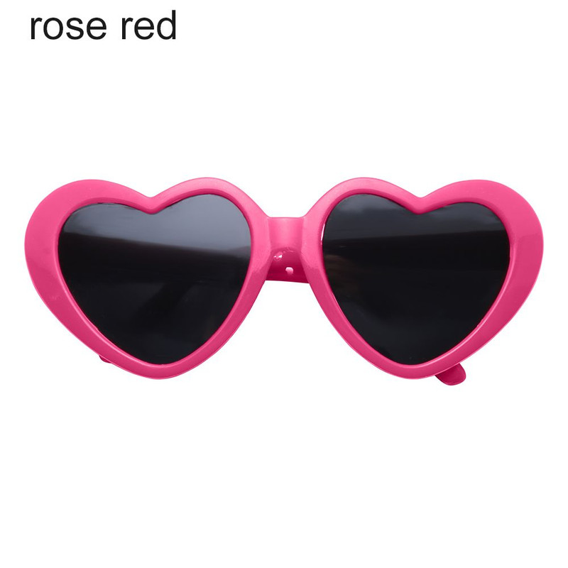 Candy Color Frame Doll Glasses, Cute Heart Sunglasses, Dress Up Eyewear for Dolls