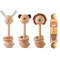 Newborn Rattle Teething Toys Baby Wooden Montessori Toys Cartoon Animal Rabbit Crocodile Blocks Woo 1