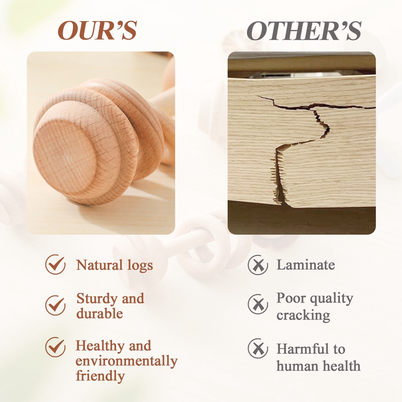 Newborn Rattle Teething Toys Baby Wooden Montessori Toys Cartoon Animal Rabbit Crocodile Blocks Woo 4