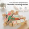 Montessori Wooden Rotating Puzzle Baby Rattle Soothing Animal Blocks Matching Toy For Newborn Babie 1