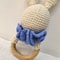 Long Ear Bunny Baby Rattler Safety Wooden Teether Mobile Crib Bell Teething Toy 3