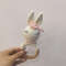 Long Ear Bunny Baby Rattler Safety Wooden Teether Mobile Crib Bell Teething Toy 19