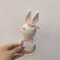 Long Ear Bunny Baby Rattler Safety Wooden Teether Mobile Crib Bell Teething Toy 19