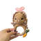 Long Ear Bunny Baby Rattler Safety Wooden Teether Mobile Crib Bell Teething Toy 25