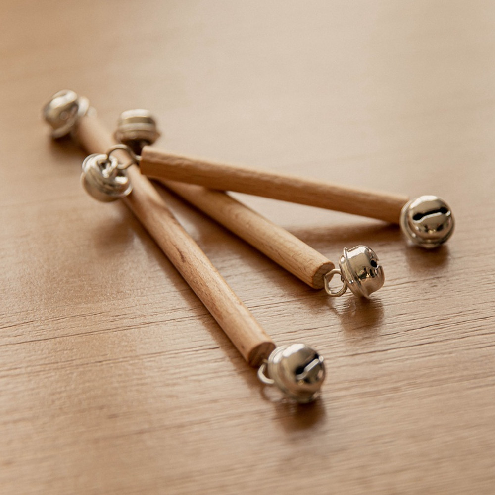 Rattle BPA Free Wooden Baby Toy Montessori Bell Teething Music Rattle For Baby Intelligence Toy 1