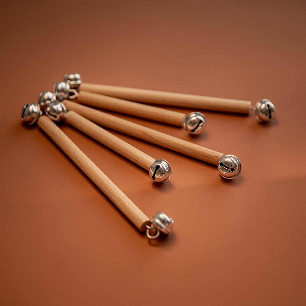 Rattle BPA Free Wooden Baby Toy Montessori Bell Teething Music Rattle For Baby Intelligence Toy 4