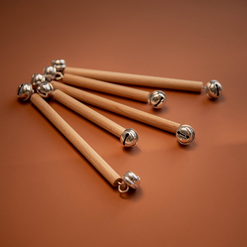 Rattle BPA Free Wooden Baby Toy Montessori Bell Teething Music Rattle For Baby Intelligence Toy 4