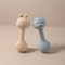 Cute Bunny Duck Handheld Shaker Silicone Baby Rattle Teether Toy For Newborns BPAFree Toy For Infan 3