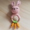 Baby Teether Music Rattles For Kids Animal Crochet Rattle Rabbit Bear Ring Wooden Babies Gym Montes 8