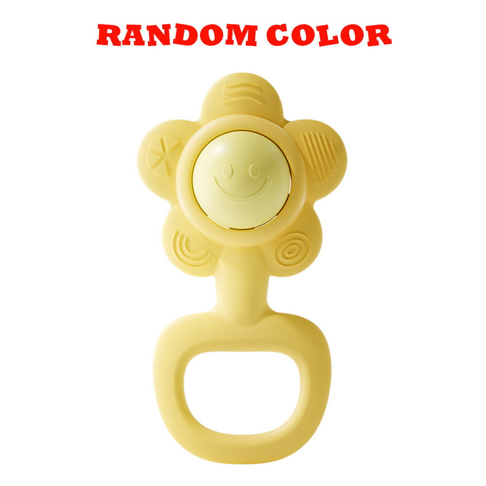 Hand Bell Toy For Kids Sunflower Design Cultivates Hand Holding Ability Random Color Suitable For B 8