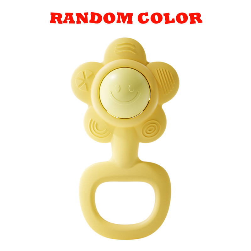 Hand Bell Toy For Kids Sunflower Design Cultivates Hand Holding Ability Random Color Suitable For B 8