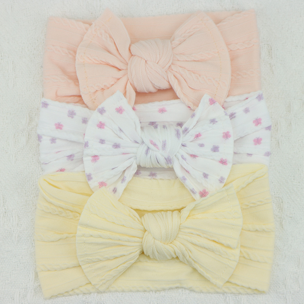 Infant Hair Accessories Baby Girl Headbands Lot Elastic Hair Bands Newborn Gift Bows Kids Turban He 6