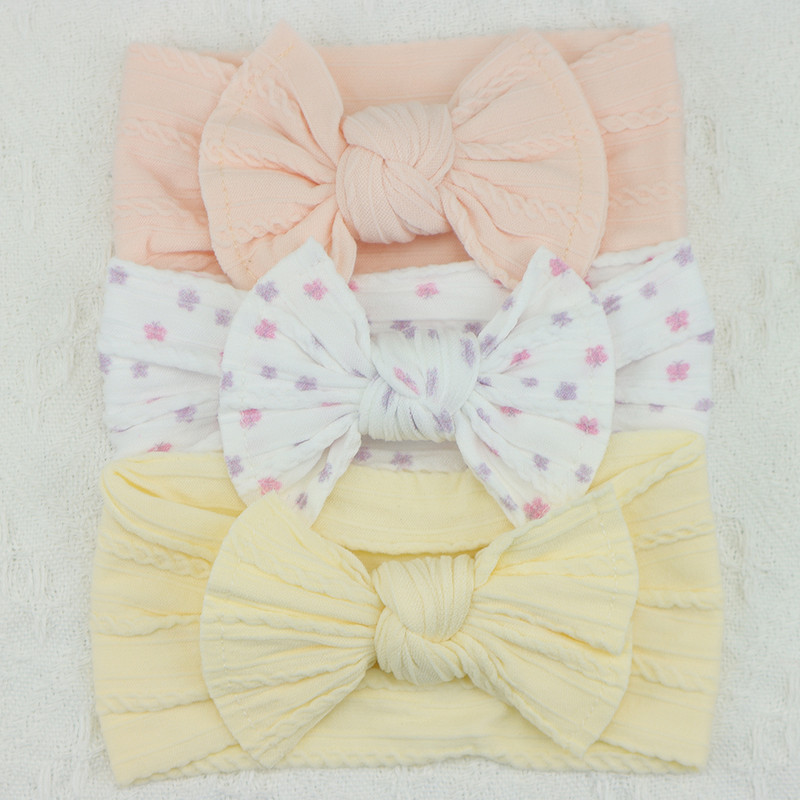 Infant Hair Accessories Baby Girl Headbands Lot Elastic Hair Bands Newborn Gift Bows Kids Turban He 6