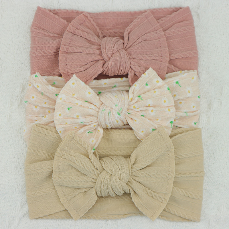 Infant Hair Accessories Baby Girl Headbands Lot Elastic Hair Bands Newborn Gift Bows Kids Turban He 7