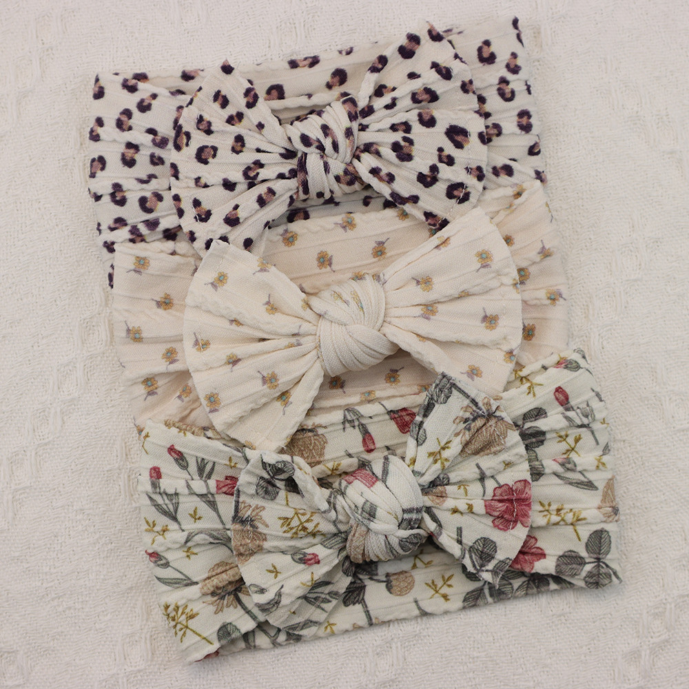 Infant Hair Accessories Baby Girl Headbands Lot Elastic Hair Bands Newborn Gift Bows Kids Turban He 9