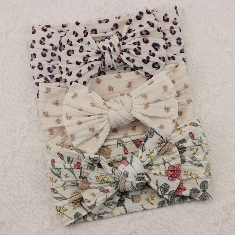 Infant Hair Accessories Baby Girl Headbands Lot Elastic Hair Bands Newborn Gift Bows Kids Turban He 9