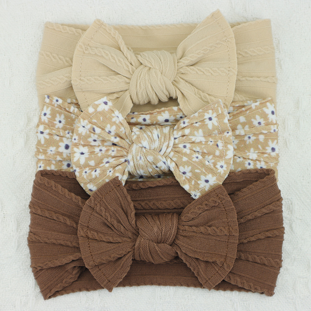 Infant Hair Accessories Baby Girl Headbands Lot Elastic Hair Bands Newborn Gift Bows Kids Turban He 10